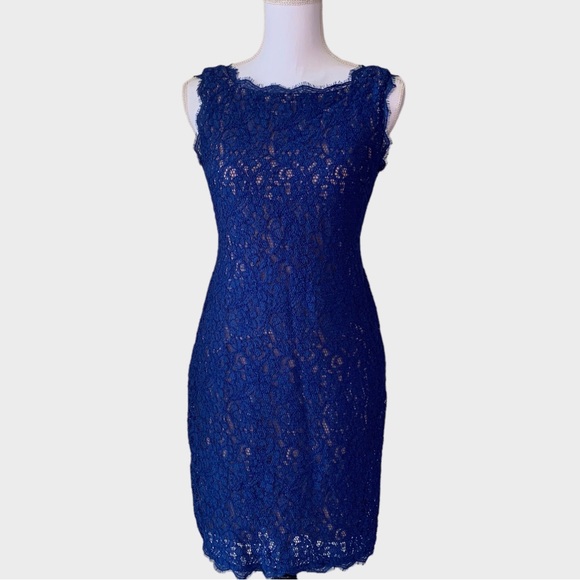 ADRIANNA PAPPEL BLUE CROCHET DRESS - Picture 2 of 14